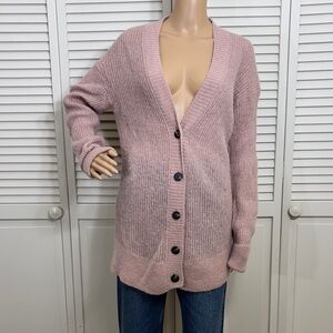 Everlane Dusty Pink Women's Cardigan in Alpaca & Wool Blend Small